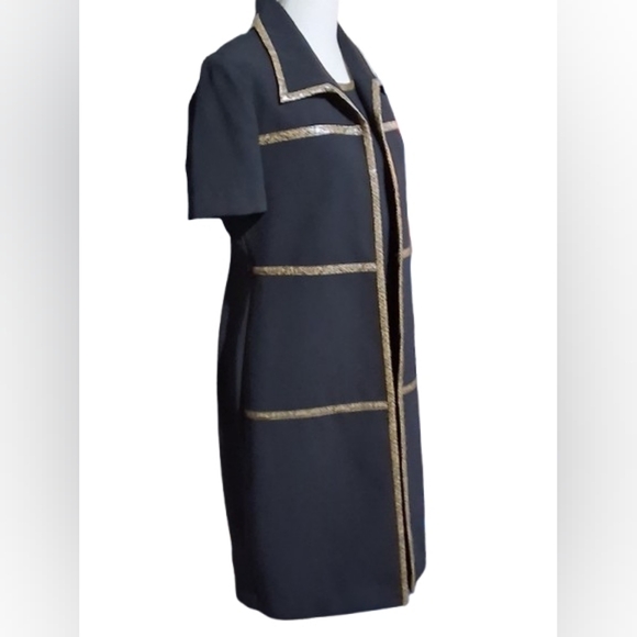 New "NWOT" "2 PIECE SET" Danny And Nicole Long jacket Long Sleeveless Dress, S-6 - Picture 10 of 13